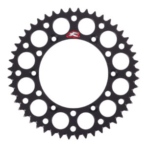 Renthal Sprocket Rear Black 48T Alloy 7075 T6 Grooved - Image 1