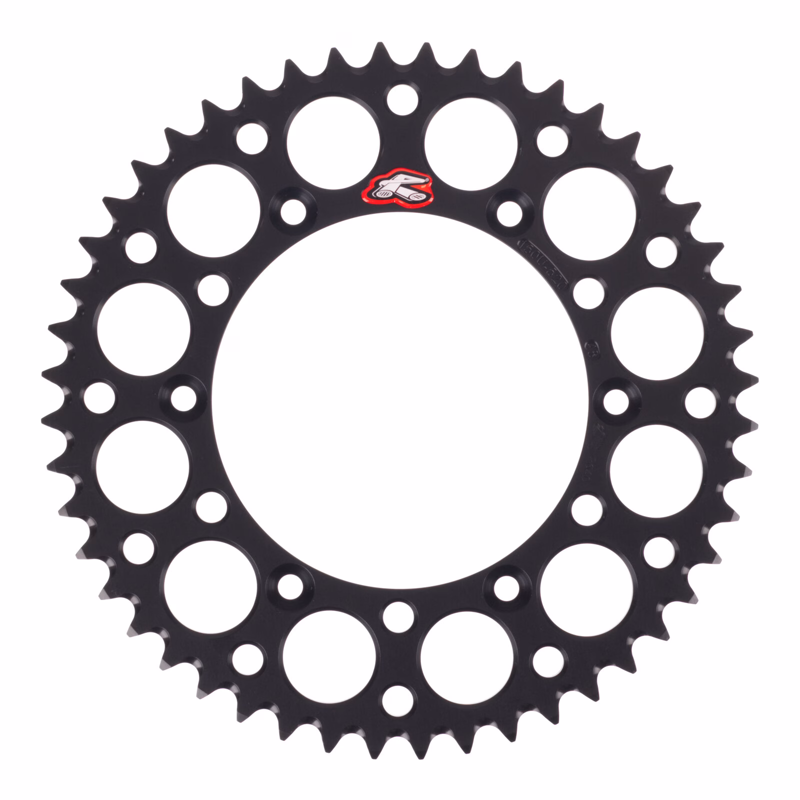 Renthal Sprocket Rear Black 48T Alloy 7075 T6 Grooved - Image 1