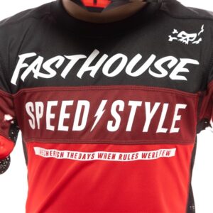 Fasthouse Grindhouse Akin Motocross Jersey Youth Red/Black - Image 3