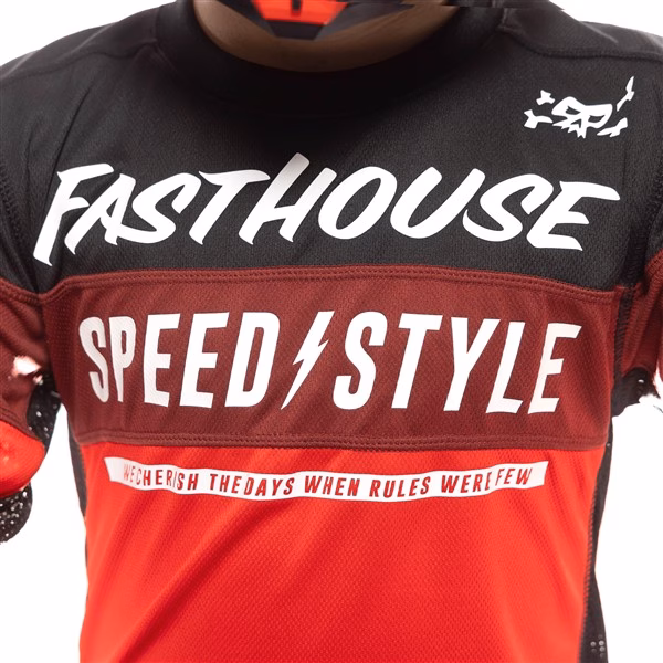 Fasthouse Grindhouse Akin Motocross Jersey Youth Red/Black