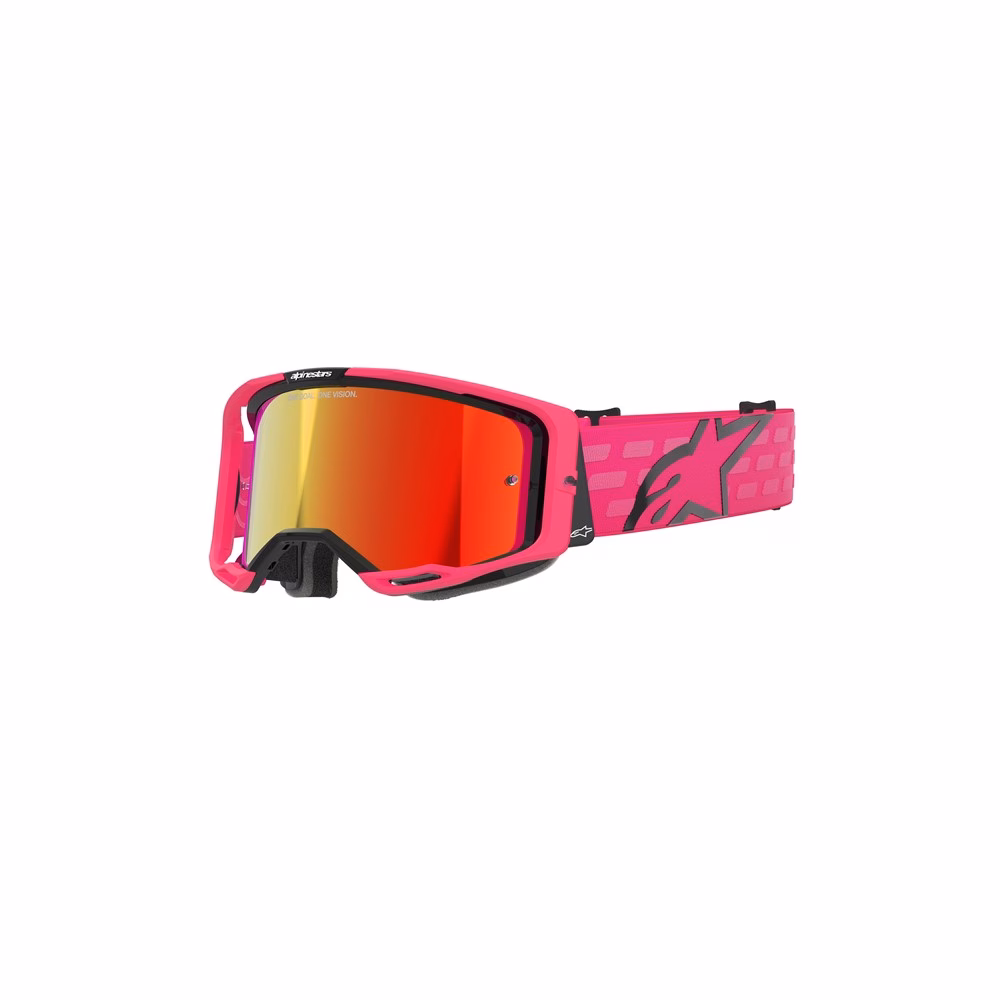 Alpinestars Vision 8 Corp Motocross Goggle Pink - Mirror Red Lens