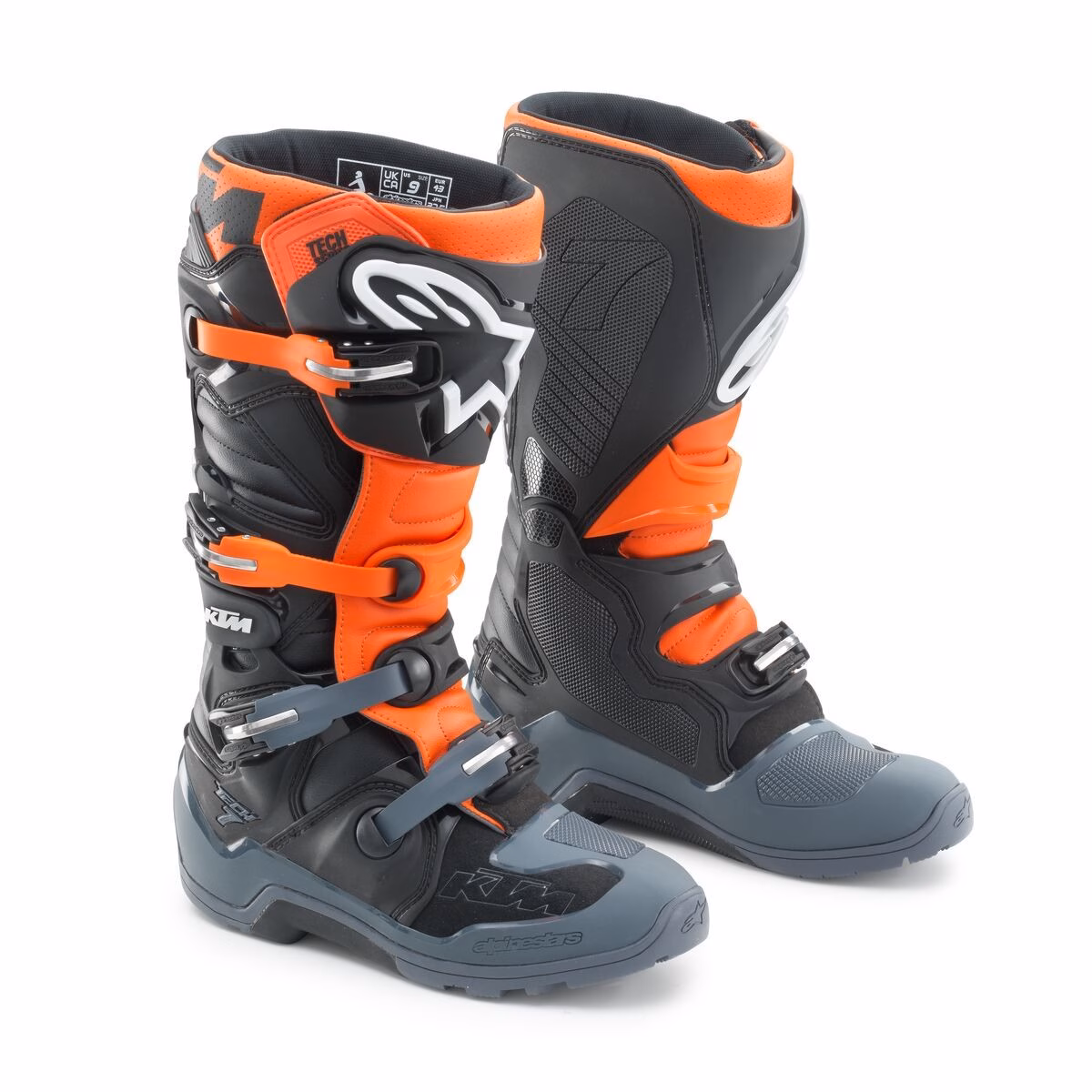 KTM Tech 7 EXC Boots Black/Orange/Grey - Image 1