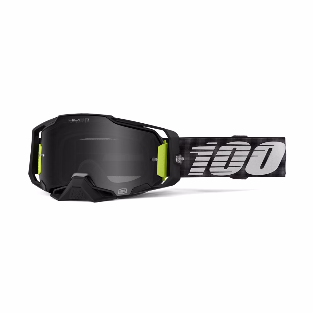 100% Armega Motocross Goggles Tetsumi HiPER Black Mirror Lens