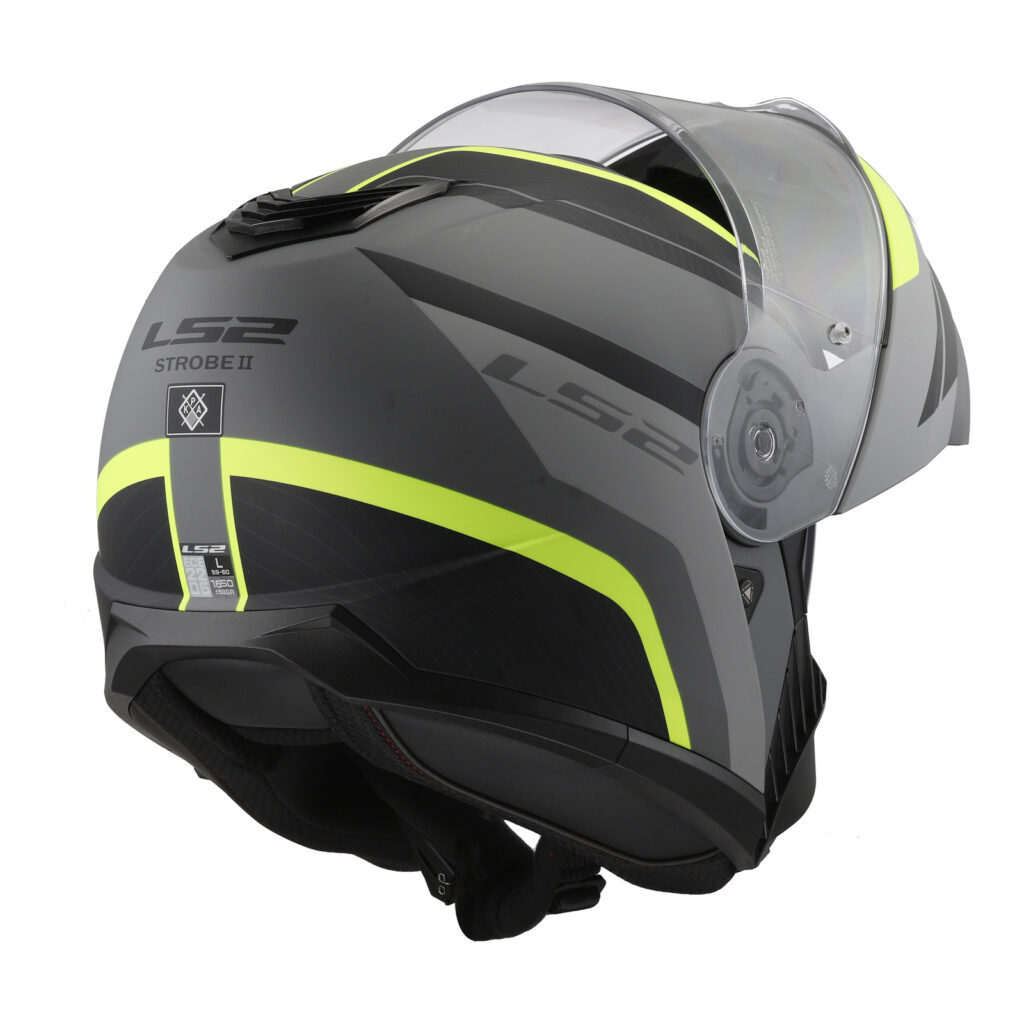 LS2 FF908 Strobe II Monza Flip Front Helmet Matte Black / Hi-Vis Yellow