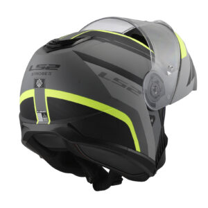 LS2 FF908 Strobe II Monza Flip Front Helmet Matte Black / Hi-Vis Yellow - Image 4