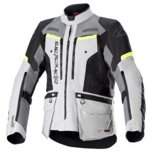 Alpinestars Bogota Pro Drystar Adventure Jacket Ice Grey/Dark Grey/Yellow Fluoro - Image 1