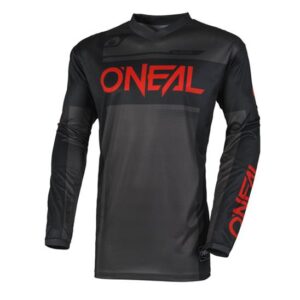 O'Neal Youth ELEMENT Racewear Motocross Jersey - Black/Grey/Red - Image 1