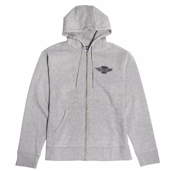 Fasthouse Love Of It Hooded Zip-up Fleece Heather Grey