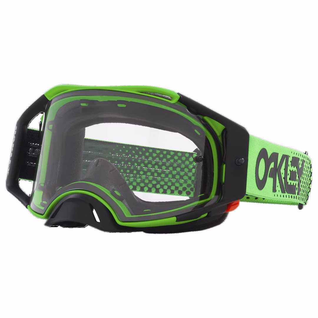 Oakley AirBrake Motocross Goggle Moto Green B1B w/ Clear Lens - Image 1