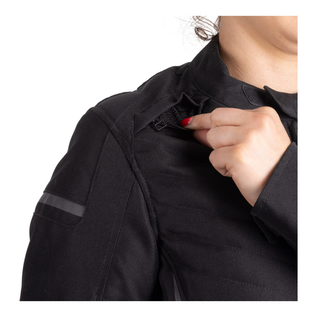 Oxford Valencia 3.0 Waterproof Dry2Dry Women's Textile Road Jacket - Black