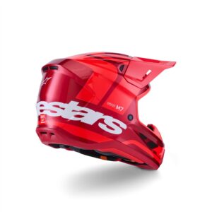 Alpinestars S-M7 Core Motocross Helmet Red Gloss - Image 2