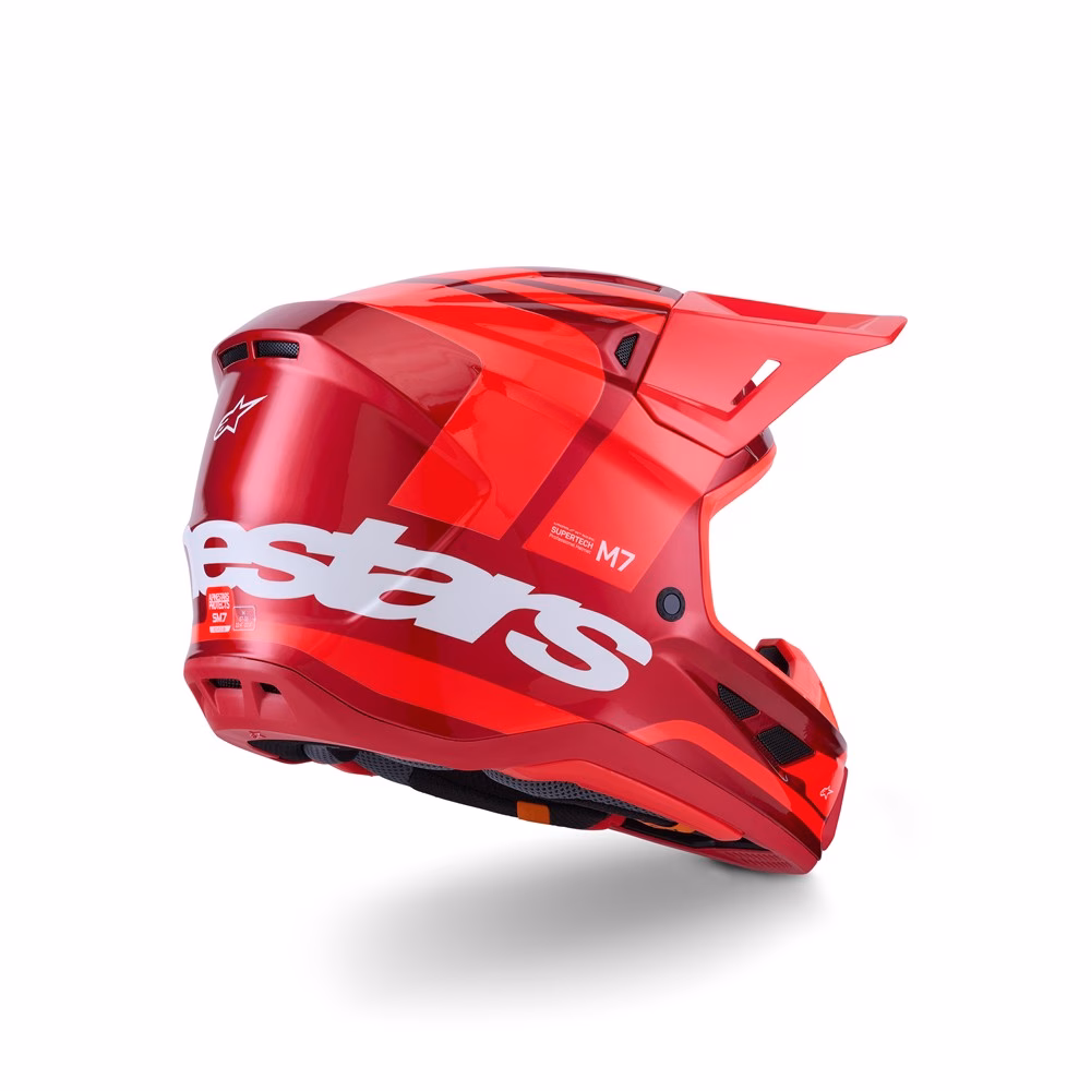 Alpinestars S-M7 Core Motocross Helmet Red Gloss