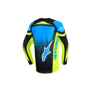 Alpinestars Supertech Nomur Motocross Jersey Youth Dark Navy/Yellow Fluoro/UCLA Blue - Image 2