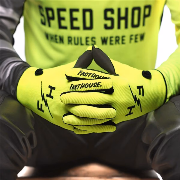 Fasthouse Carbon Eternal Motocross Glove Youth High Viz
