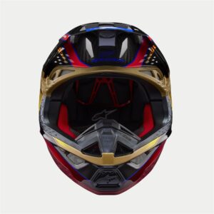 Alpinestars Supertech S-M10 Motocross Helmet Era Gold/Yellow/Rio Red Gloss - Image 3