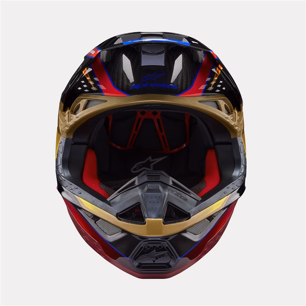 Alpinestars Supertech S-M10 Motocross Helmet Era Gold/Yellow/Rio Red Gloss