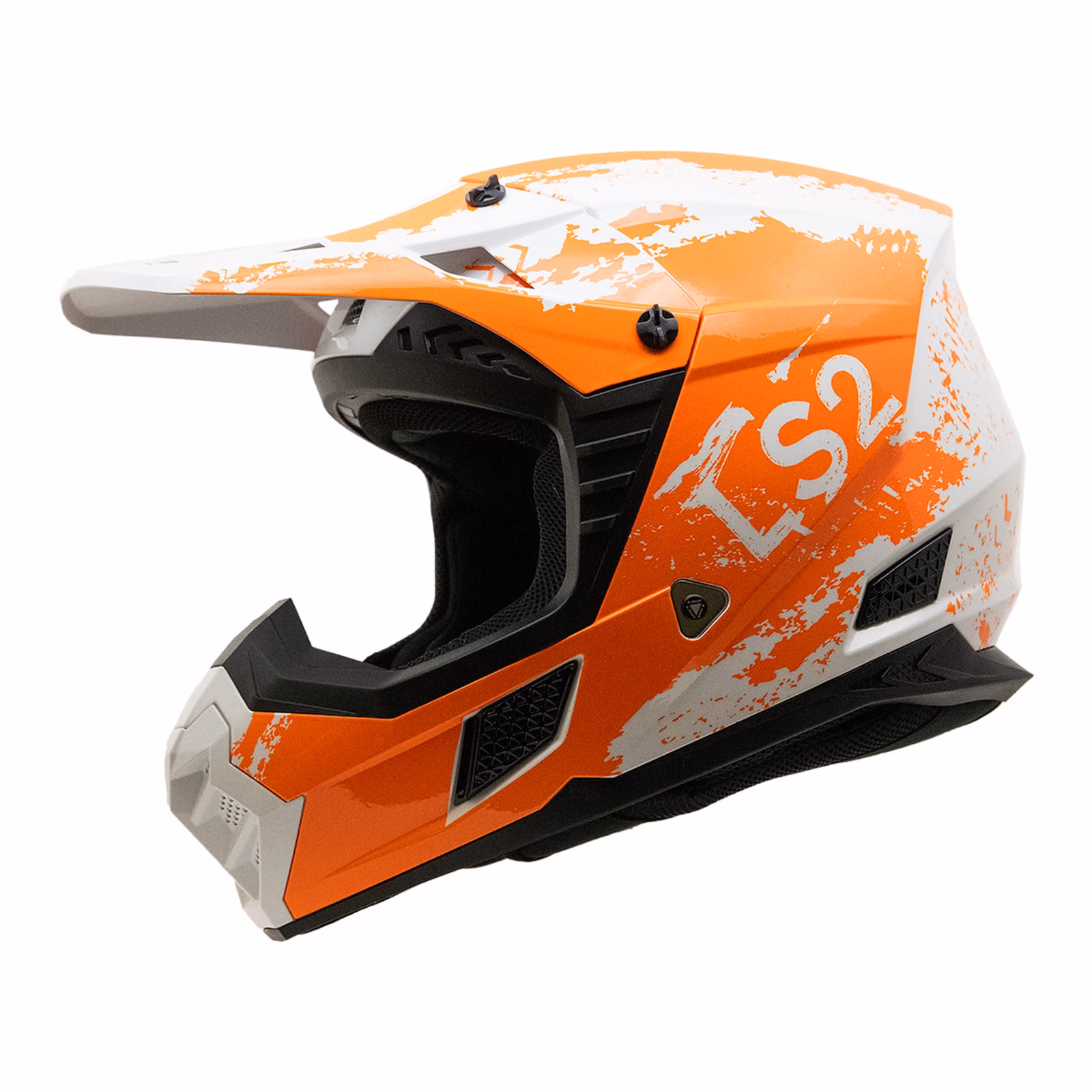 LS2 MX706 Coz Hyde Motocross Helmet Orange / White - Image 1