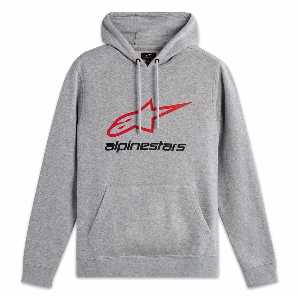 Alpinestars Always Hoodie v3 Grey Heather/Red