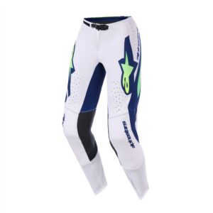 Alpinestars Supertech Vista Motocross Pants Light Gray/Yellow Fluoro/Blue - Image 1