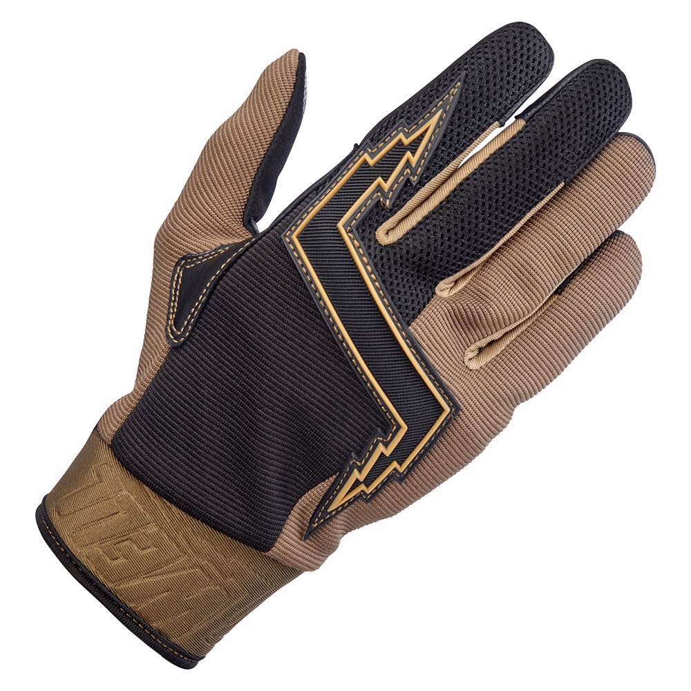 Biltwell Baja Textile Motocross Gloves Chocolate