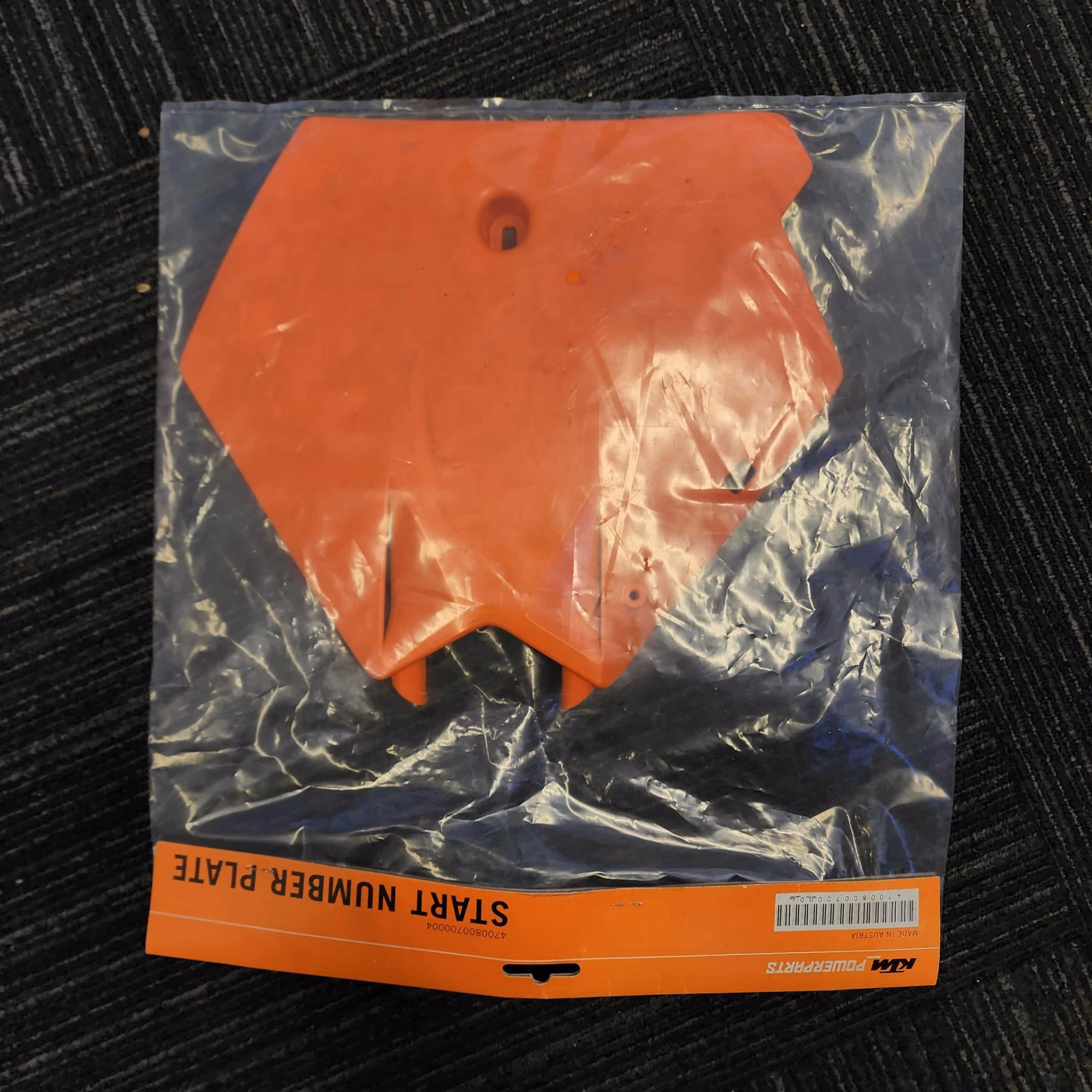 KTM Number Plate Orange - Image 1