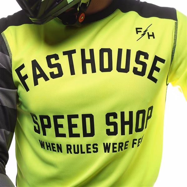Fasthouse Carbon Eternal Motocross Jersey High-Viz/Black