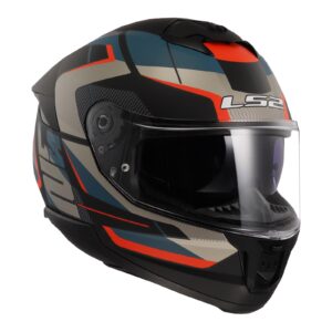 LS2 FF808 Stream II Road Helmet Matte Black / Blue - Image 2