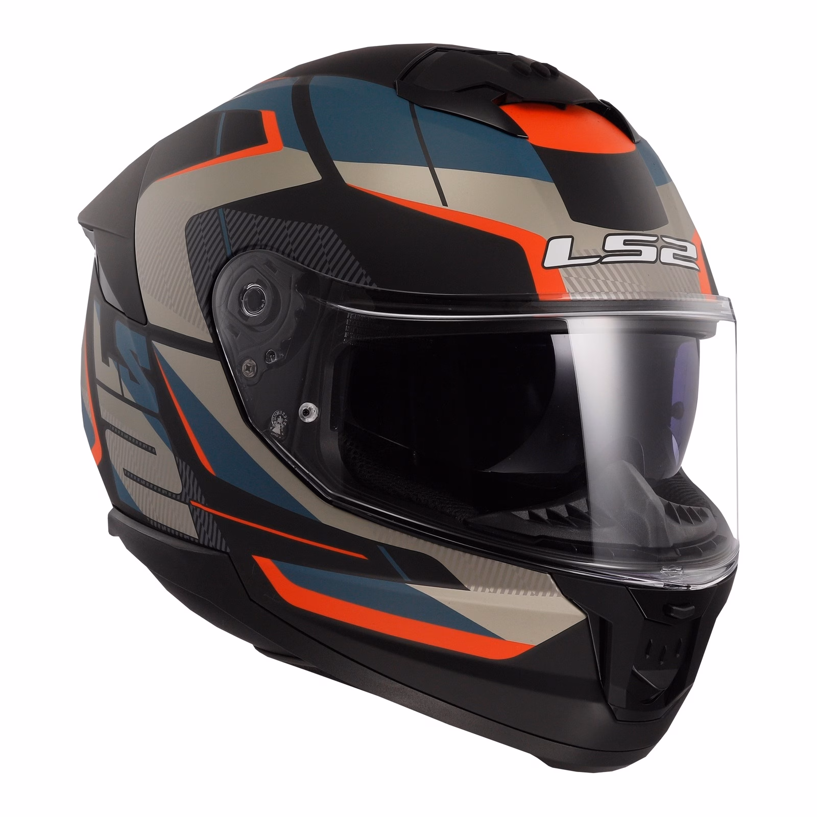 LS2 FF808 Stream II Road Helmet Matte Black / Blue - Image 2