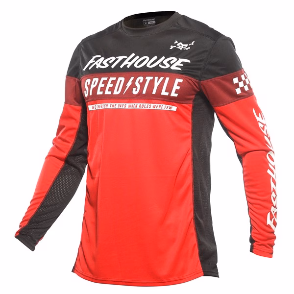 Fasthouse Grindhouse Akin Jersey, Red/Black