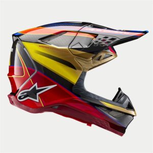 Alpinestars Supertech S-M10 Motocross Helmet Era Gold/Yellow/Rio Red Gloss - Image 1