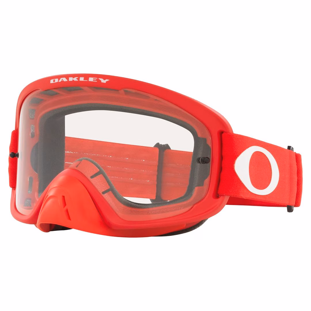 Oakley O-Frame 2.0 Pro Motocross Goggles Moto Red w/ Clear Lens - Image 1
