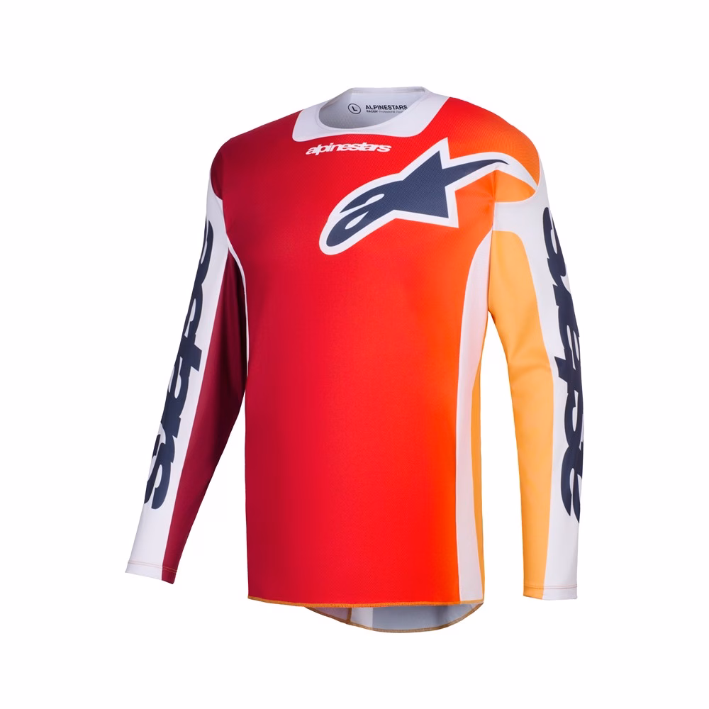 Alpinestars Racer Portl Motocross Jersey Red/Light Gray/Dark Gray