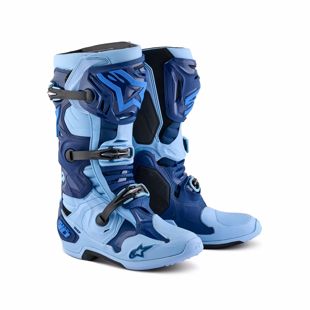 Alpinestars Tech-10 Limited Edition Steeler Motocross Boots Light Blue/Sapphire Blue