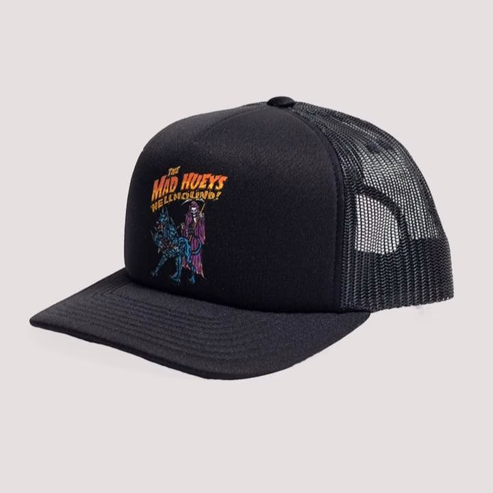 Mad Hueys Hellhound Foam Trucker Cap Youth Black