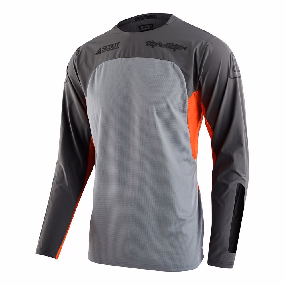Troy Lee Designs Scout Systems Motocross Jersey Grey / Neon Orange