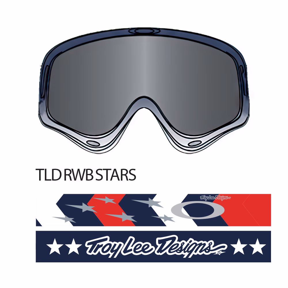 Oakley O-Frame MX Goggle TLD RWB Stars w/ Dark Grey Lens
