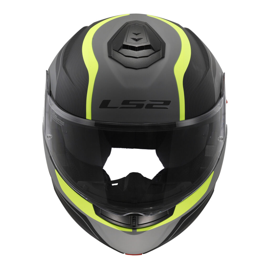 LS2 FF908 Strobe II Monza Flip Front Helmet Matte Black / Hi-Vis Yellow