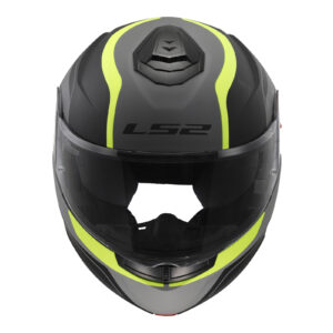 LS2 FF908 Strobe II Monza Flip Front Helmet Matte Black / Hi-Vis Yellow - Image 15