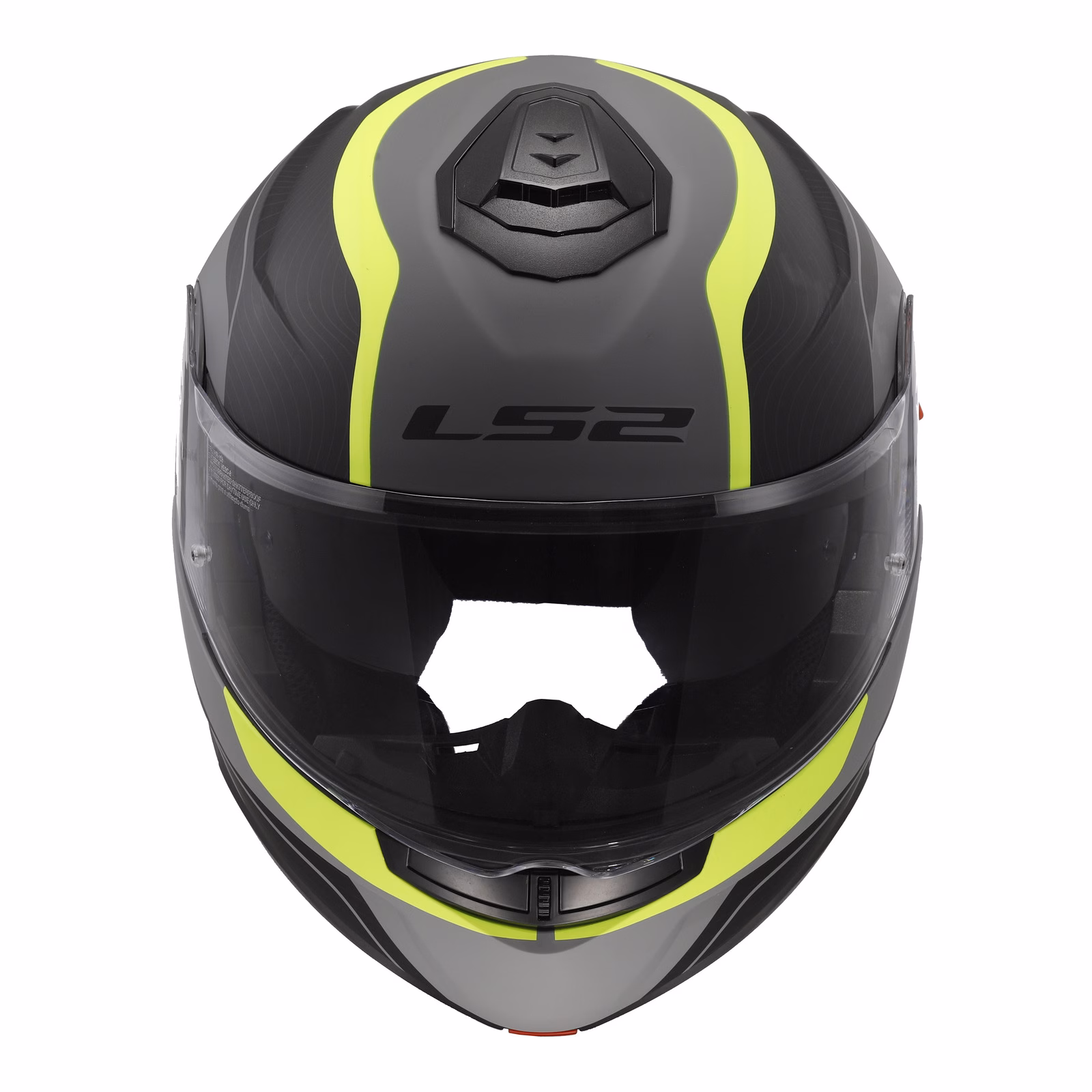 LS2 FF908 Strobe II Monza Flip Front Helmet Matte Black / Hi-Vis Yellow - Image 15