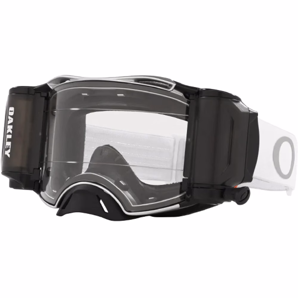 Oakley AirBrake MX Goggle TuffBlocks White w/ Clear RollOff