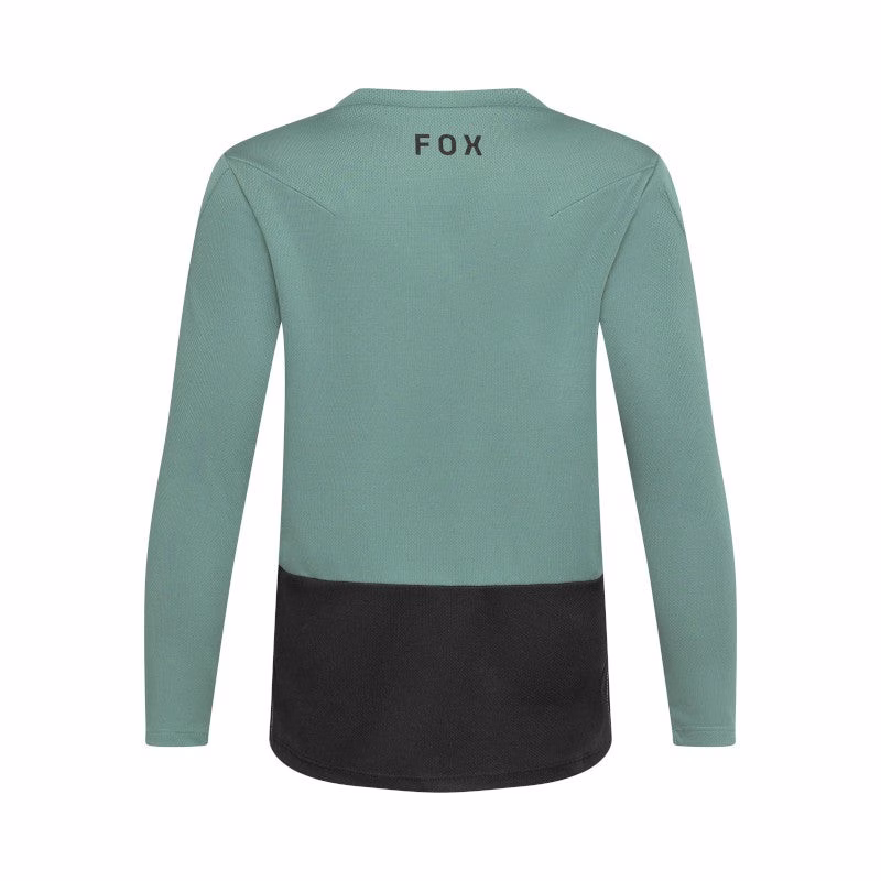 Fox Youth Ranger Fox Head Long Sleeve Jersey Pine Green