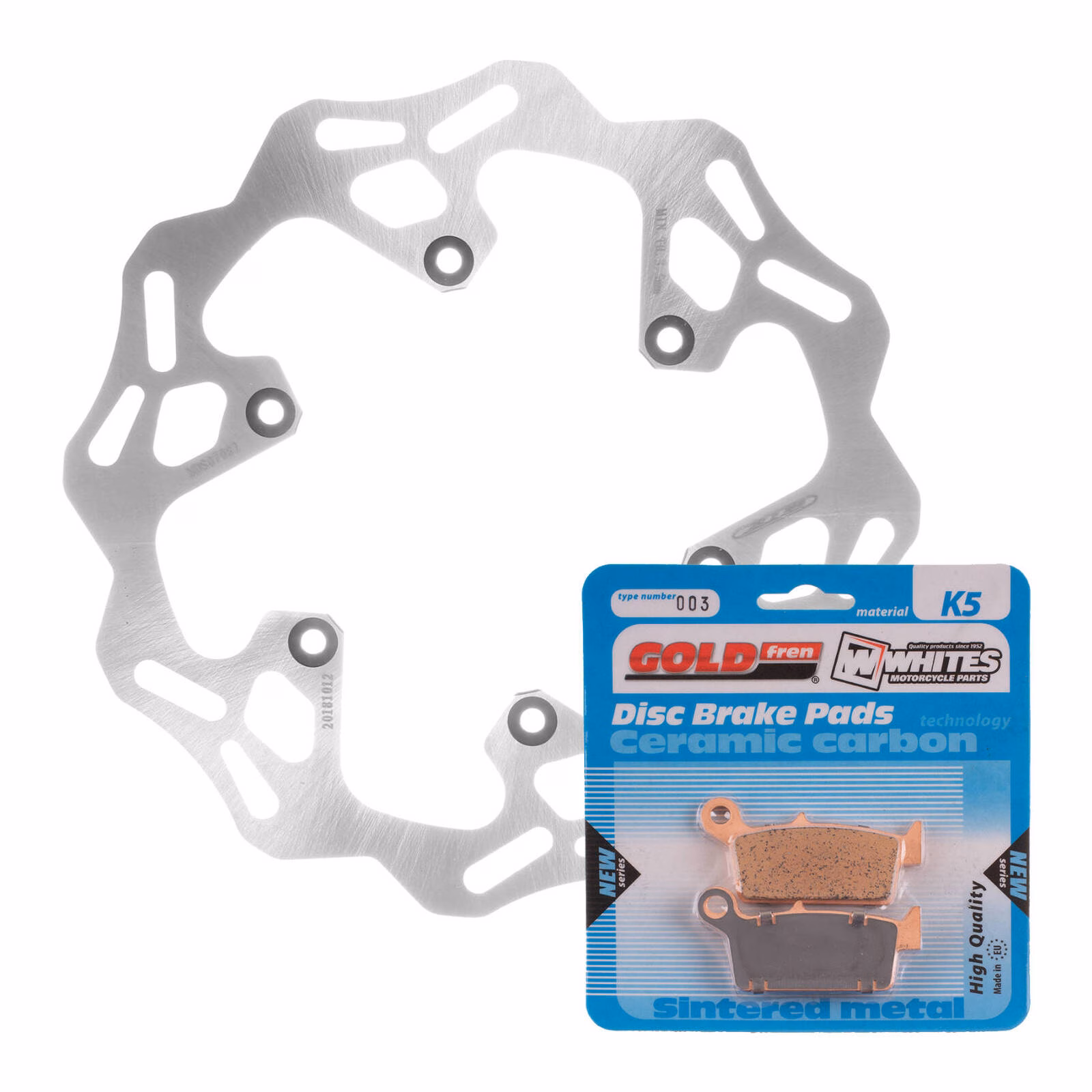 Brake Disc & Pad Rear Kit - Yamaha YZ250F '02 - Wave - Image 1