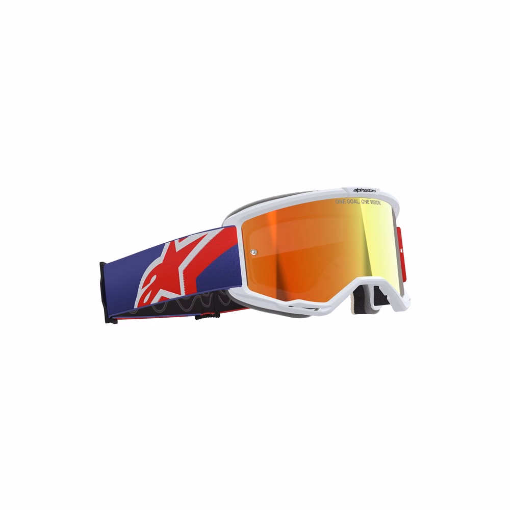 Alpinestars Vision 5 Corp Motocross Goggles Red/Purple - Mirror Red Lens