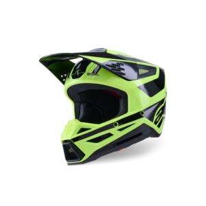 Alpinestars S-M3 Heat Motocross Helmet Yellow Fluoro/Black Gloss - Image 1