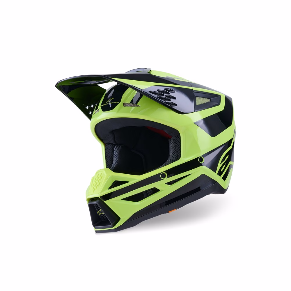 Alpinestars S-M3 Heat Motocross Helmet Yellow Fluoro/Black Gloss