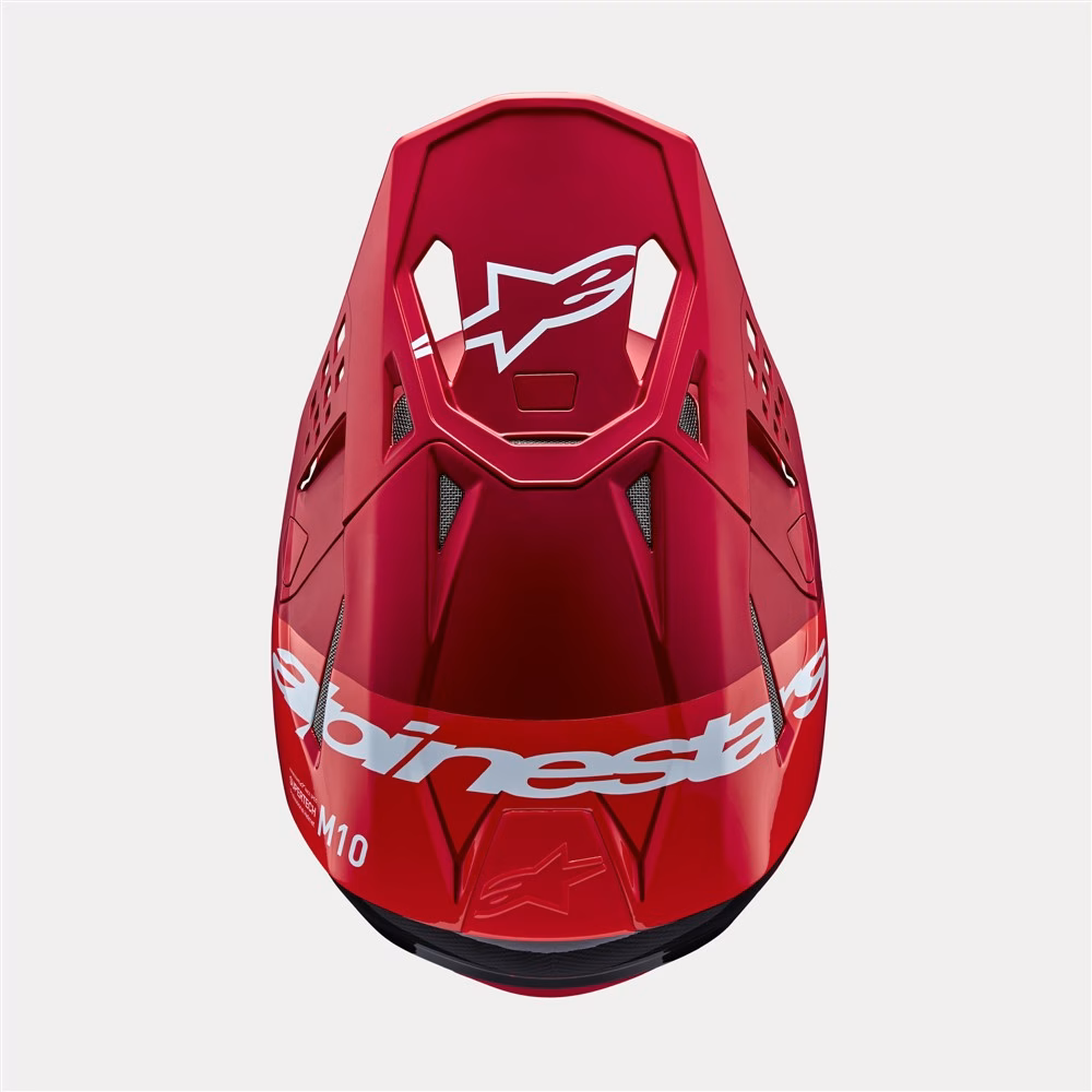 Alpinestars Supertech S-M10 Motocross Helmet Flood Red Fluoro/Red Matte/Gloss