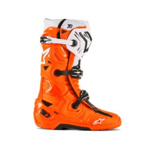Alpinestars Tech-10 Enduro Motocross Boots Orange Fluoro/Black/White - Image 2