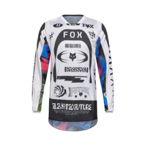 Fox 180 Image Cosmo Motocross Jersey White/Black - Image 1