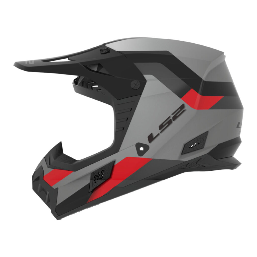 LS2 MX706  COZ Frontier II Motocross Helmet Red / Black / Titanium