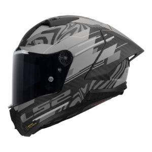 LS2 FF805GP Thunder GP Aero Polar Road Helmet Black/Silver - Image 2